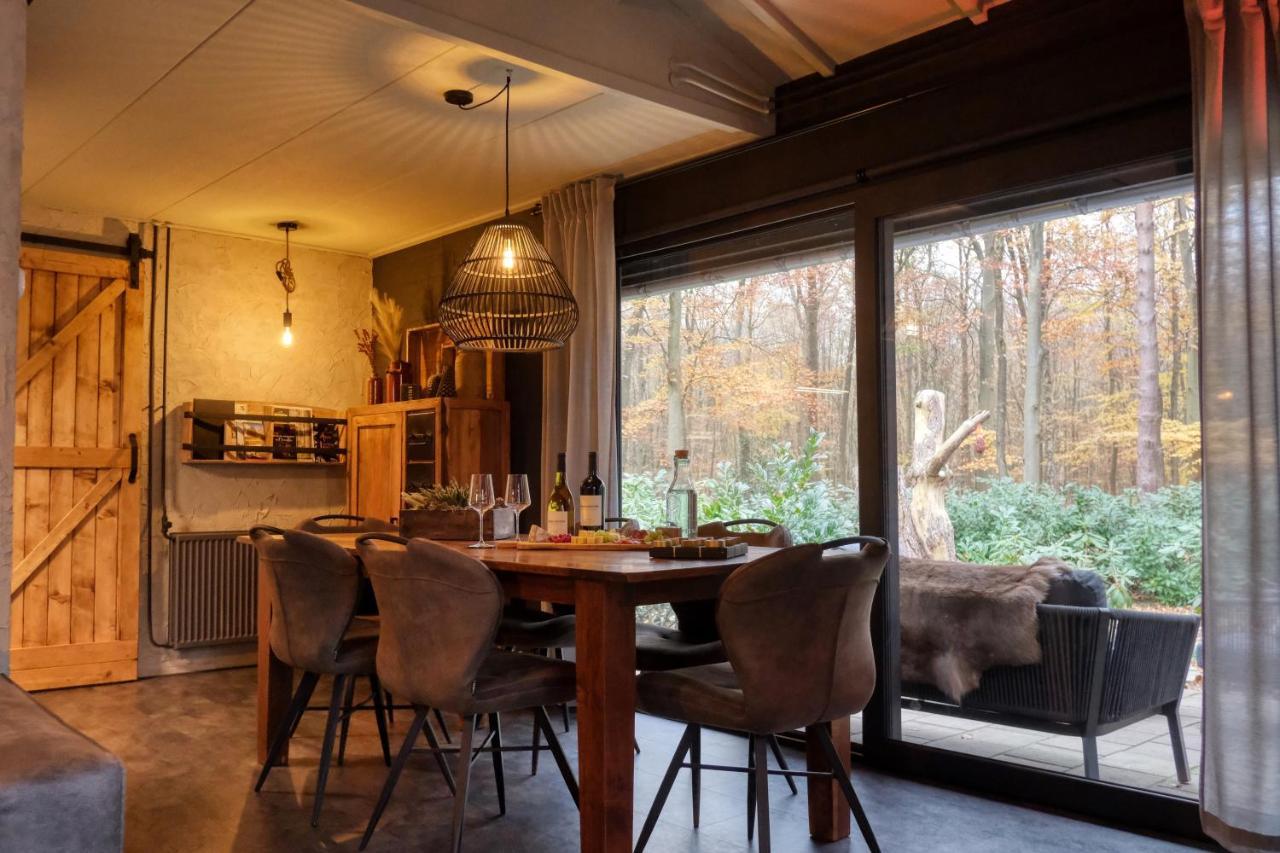 Lodge In Een Bosrijke Omgeving Met Hottub & Sauna Opt Rheezerveen エクステリア 写真
