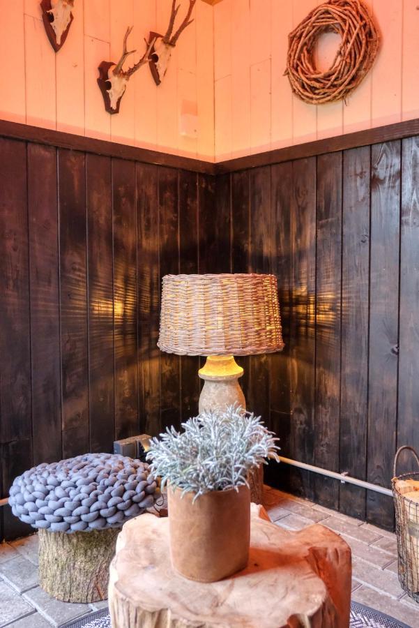 Lodge In Een Bosrijke Omgeving Met Hottub & Sauna Opt Rheezerveen エクステリア 写真
