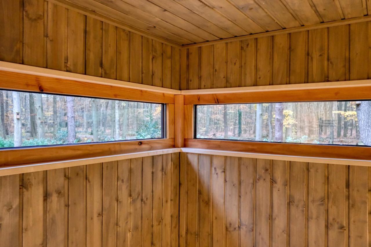 Lodge In Een Bosrijke Omgeving Met Hottub & Sauna Opt Rheezerveen エクステリア 写真