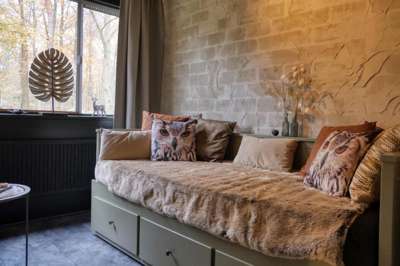 Lodge In Een Bosrijke Omgeving Met Hottub & Sauna Opt Rheezerveen エクステリア 写真